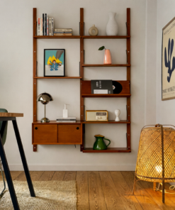 Wood Bookcase Shelf Unit