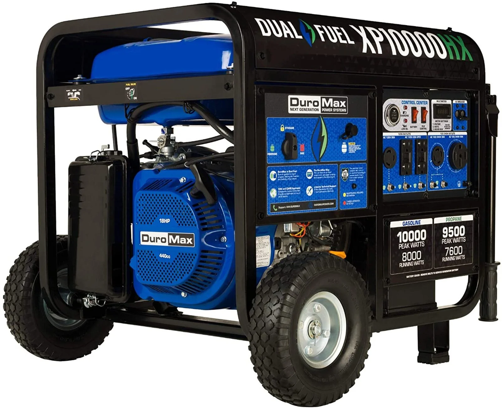 DuroMax XP10000HX 10,000 Watt Portable Dual Fuel Generators. - Image 2
