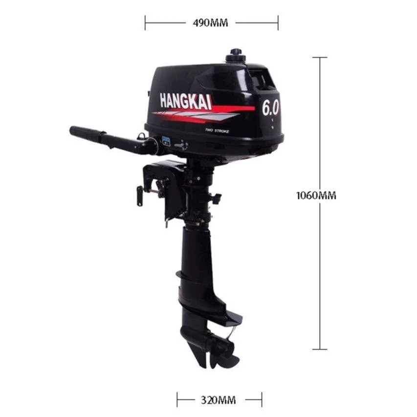 Hangkai Water Cooled 2 Stroke 6HP Outboard Motor Petrol Powered Engine - Image 3