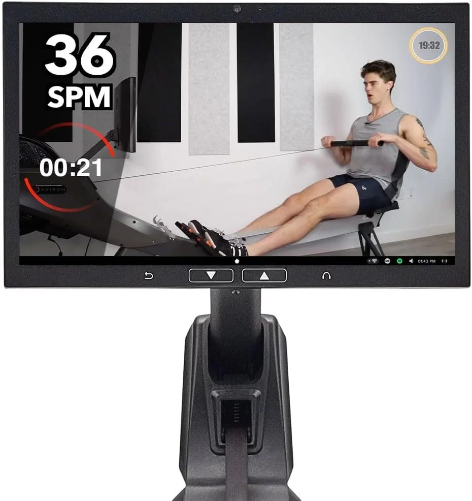 Aviron Strong Series Rower: 22″ HD Touchscreen, Dual Air & Magnetic Resistances up to 100 lbs. Game-Based Workouts, Streaming, Compact Designs - Image 6