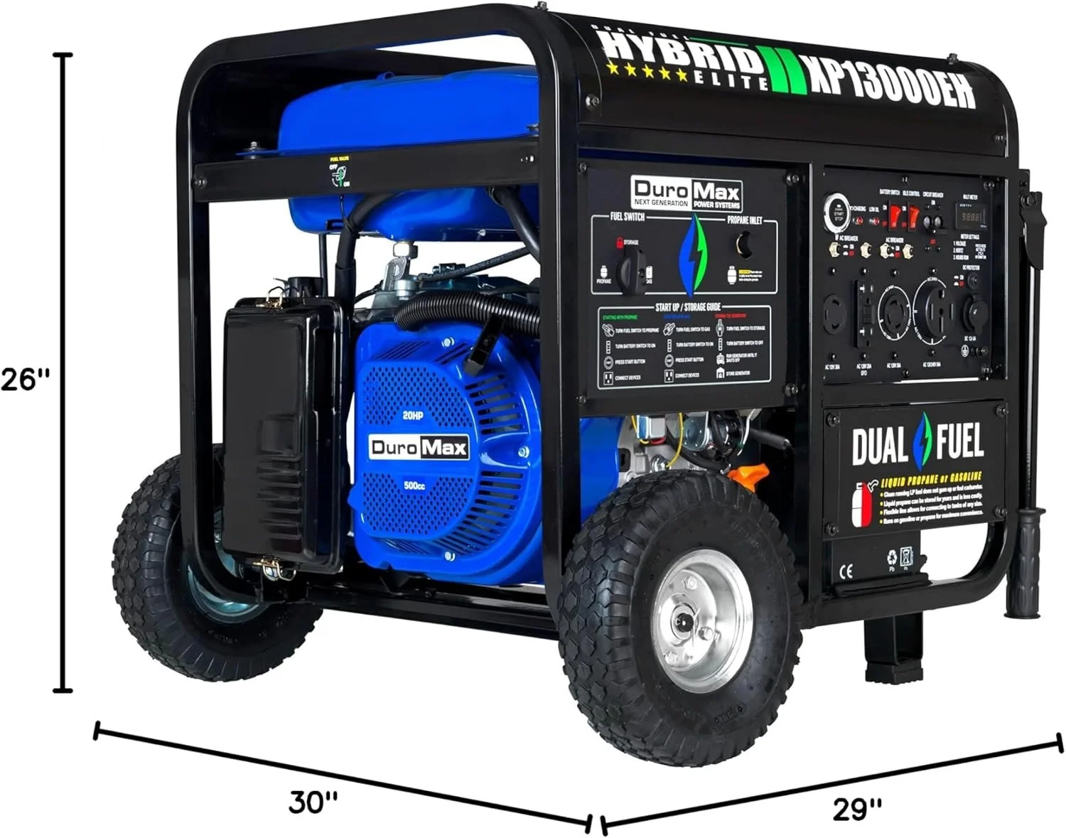 DuroMax XP13000EH 13,000 Watt Dual Fuel Portable Generators. - Image 4