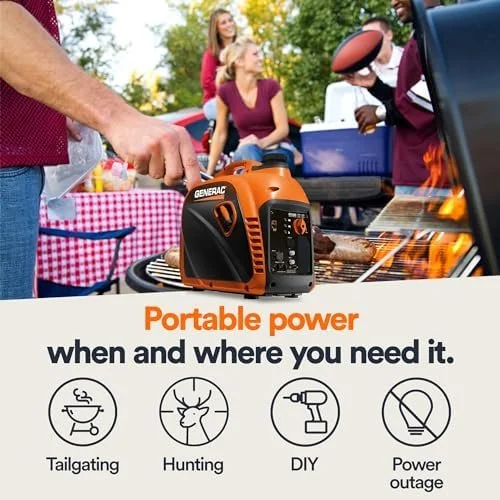 Generac 8251 GP2500i 2,500-Watt Gas Powered Portable Inverter Generator – Compact and Lightweight Design – Produces Clean, Stable Power – COsense Technologys – CARB Compliants – Orange/Black - Image 5