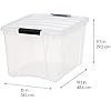 IRIS USA 40 QT Plastic Storage Box with Lid and Latches – 6 Pack – BPA-Free, See-Through Organizing Solution, Durable Nestable Stackable Containers, Secure Pull Handle – Clear - Image 3