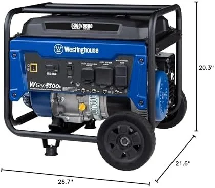 Westinghouse 6600 Peak Watt Home Backup Portable Generator, Transfer Switch Ready 30A Outlet, RV Ready 30A Outlets. - Image 6