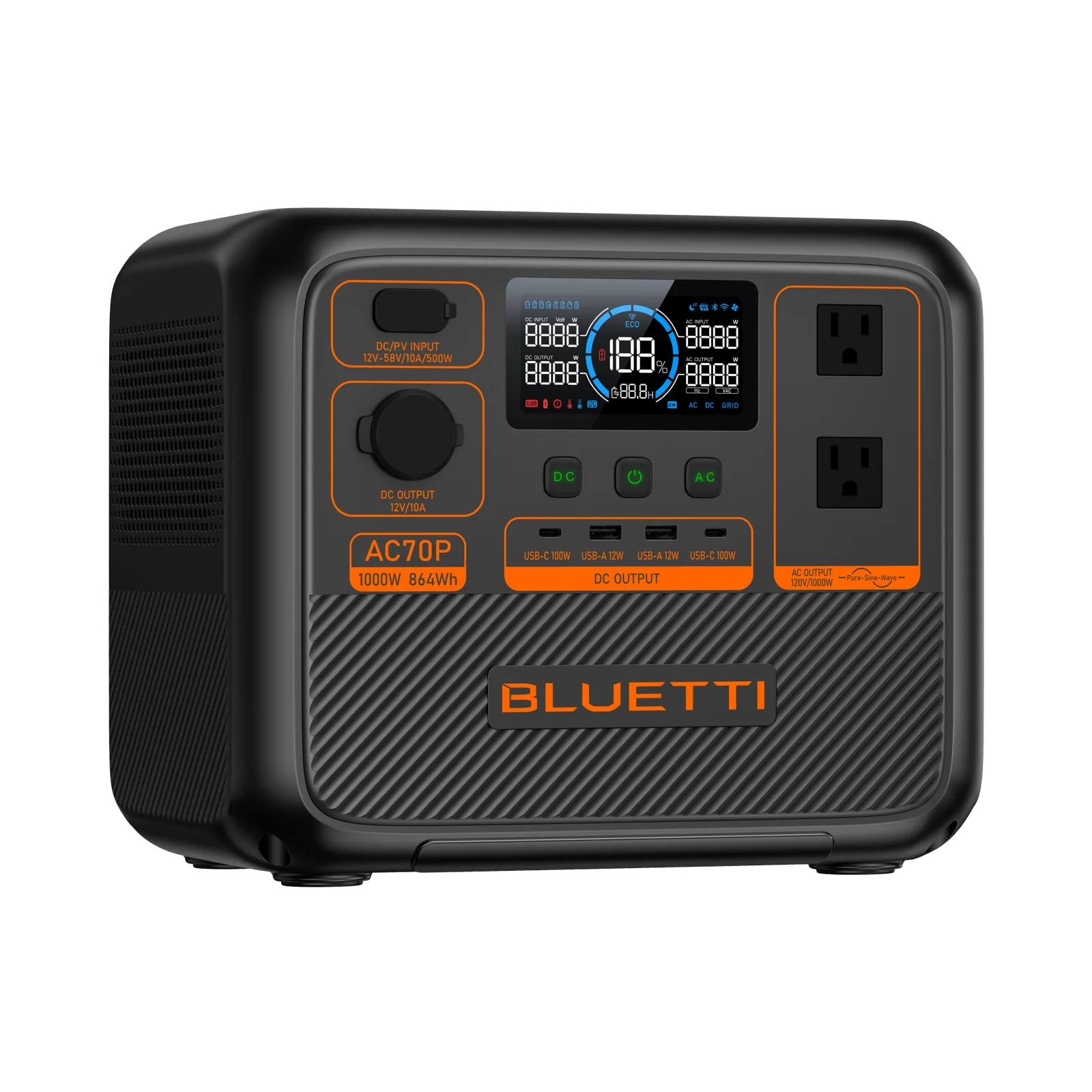 BLUETTI AC70P Portable Powers Stations | 1000W 864Wh - Image 4