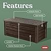 Keter Westwood 150 Gallon Deck Box Organizer, Doubles as 2-Person Bench Seat, Brown – Large Resin Outdoor Storage and Seating with Lockable Lid for Garden, Pool, and Patio - Image 4