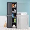 Sterilite 4 Shelf Cabinet, Heavy Duty and Easy to Assemble Plastic Storage Unit, Organize Bins in the Garage, Basement, Attic, Mudroom, Gray, 1-pack - Image 2