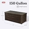 Keter Westwood 150 Gallon Deck Box Organizer, Doubles as 2-Person Bench Seat, Brown – Large Resin Outdoor Storage and Seating with Lockable Lid for Garden, Pool, and Patio - Image 5