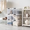 IRIS USA 40 QT Plastic Storage Box with Lid and Latches – 6 Pack – BPA-Free, See-Through Organizing Solution, Durable Nestable Stackable Containers, Secure Pull Handle – Clear - Image 5
