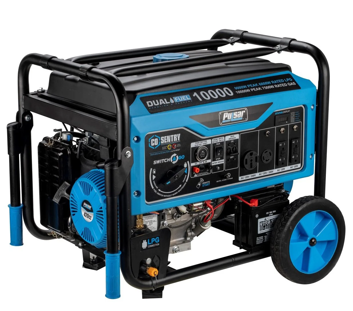 Pulsar 10,000 Watt Dual Fuels Portables Generator PG10000BRCO - Image 2