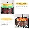 SNTD Fruit and Vegetable Basket Bowls for Kitchen with Metal Top Lid, 5 Tier Rotating Storage Rack Cart for Potato Onion Bread Banana, Wire Basket Organizer on Wheels, Large, Black - Image 4