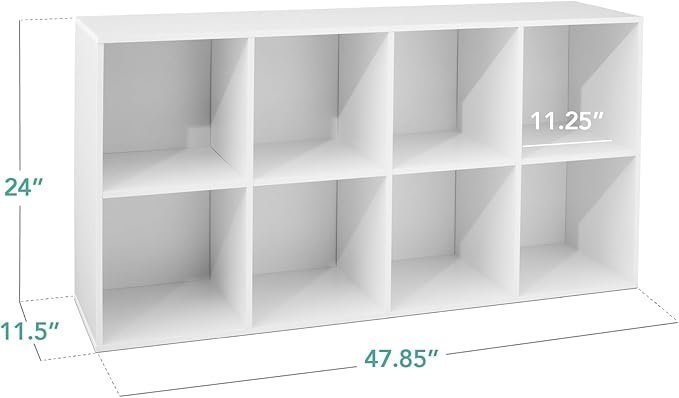 Best Choice Products 8-Cube Storage Organizer, 11in Shelf Opening, Bookcase, Display Shelf, Customizable w/ 3 Removable Back Panels – White - Image 3