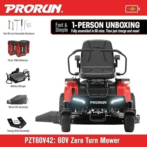 60V Zero Turn Riding Lawn Mowers. - Image 2