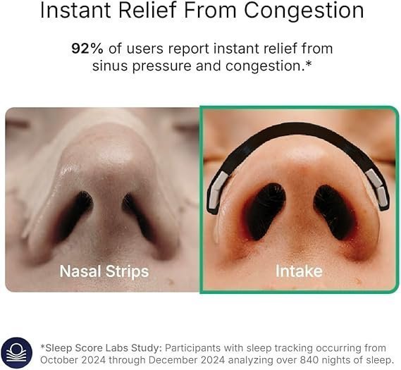 Intake Breathing — Magnetic Nasal Strips Starter Kit | Reusable Band + Tabs | Nasal Strips for Sleep, Snoring, Breathing & Sports | Stronger Lift Than Traditional Nose Strips | 4 Sizes, 15 Tabs, Black - Image 2