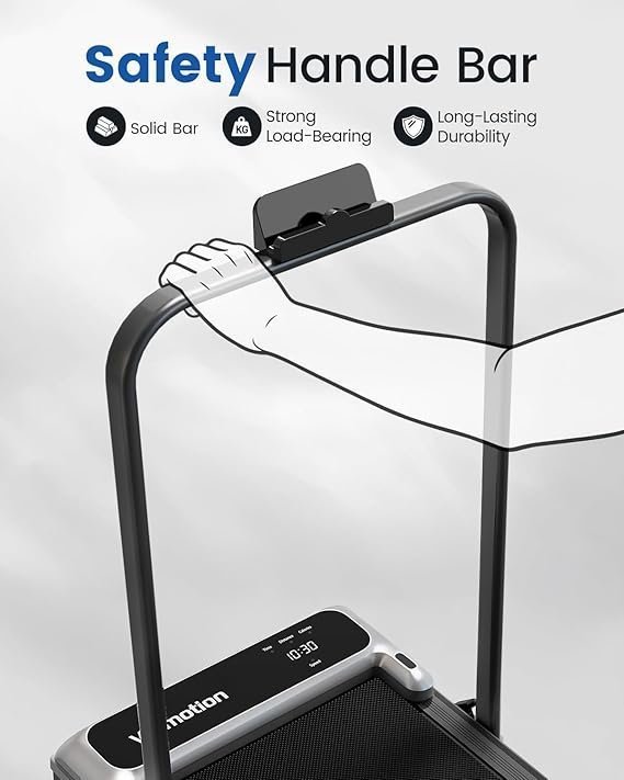 Walking Pad Treadmill with Handle Bar and Adjustable Incline, Compact Portable Treadmills for Home Office, 2.5HP Quiet Anti-Slip Under Desk Treadmills, 0.6-3.8 MPH Remote Speed Control, 265 LBS - Image 3