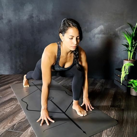 Liforme Original Yoga Mat – Free Yoga Bag Included – Patented Alignment System, Warrior-like Grip, Non-slip, Eco-friendly, sweat-resistant, long, wide, 4.2mm thick mat for comfort Visit the LIFORME Store - Image 2