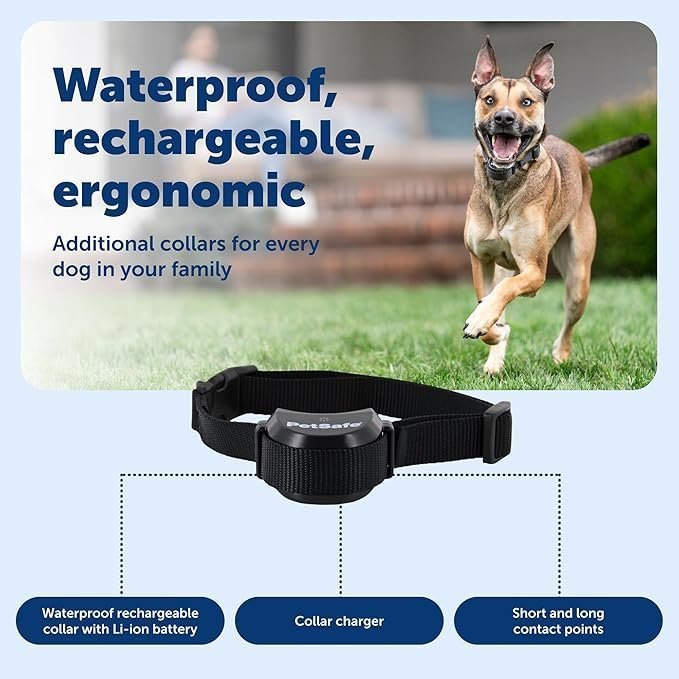 PetSafe Stay & Play Wireless Fence Receive Collar – Rechargeable and Waterproof Receiver Collar with Quick Charge in 2-3 Hours – for Dogs 5lb+ - Image 2