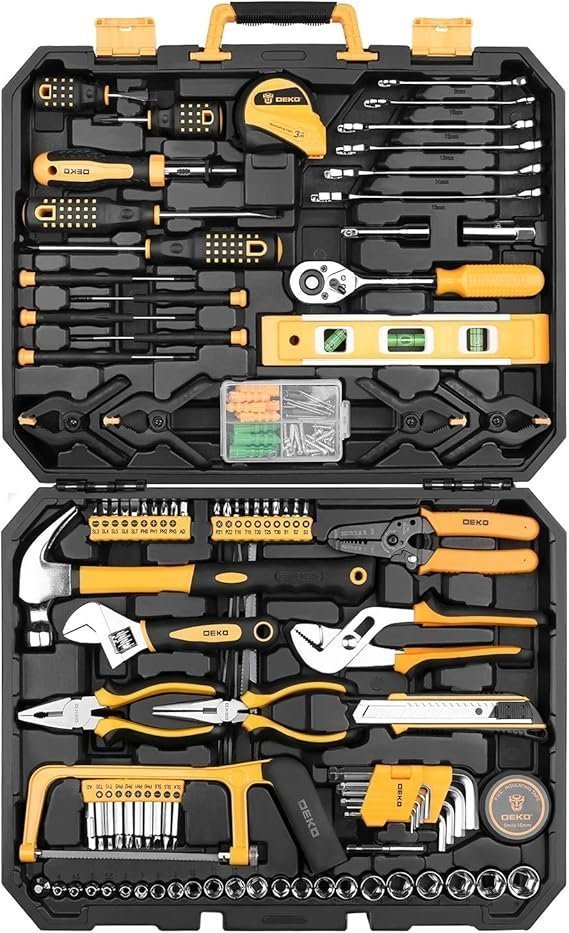 DEKOPRO 228 Piece Socket Wrench Auto Repair Tool Combination Package Mixed Tool Set Hand Tool Kit with Plastic Toolbox Storage Case - Image 6