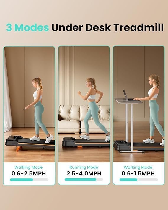 Abonow Walking Pad, Under Desk Treadmill with Incline for Home Office 2.5HP Portable Walking Treadmill with 265 Lbs Weight Capacity Walking Machine, Remote Control, LED Display - Image 4