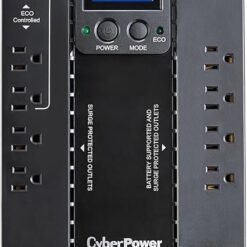 CyberPower EC850LCD Ecologic UPS Battery Backup and Surge Protector, 850VA/510W, 12 Outlets, ECO Mode, Compact, UL Certified
