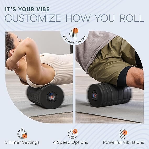 LifePro 4 Speed Vibrating Foam Roller for Physical Therapy & Exercise – High-Intensity Vibrating Roller for Muscle Recovery & Pliability Training – Back Roller for Deep & Gentle Trigger Point Therapy - Image 4