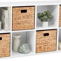 Best Choice Products 8-Cube Storage Organizer, 11in Shelf Opening, Bookcase, Display Shelf, Customizable w/ 3 Removable Back Panels – White