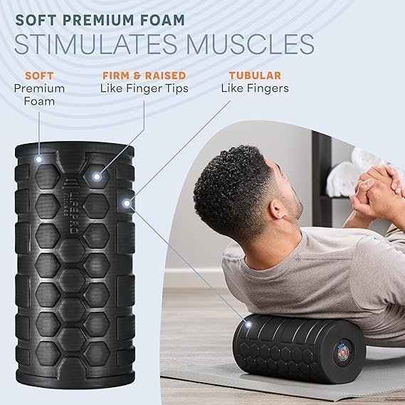 LifePro 4 Speed Vibrating Foam Roller for Physical Therapy & Exercise – High-Intensity Vibrating Roller for Muscle Recovery & Pliability Training – Back Roller for Deep & Gentle Trigger Point Therapy - Image 3