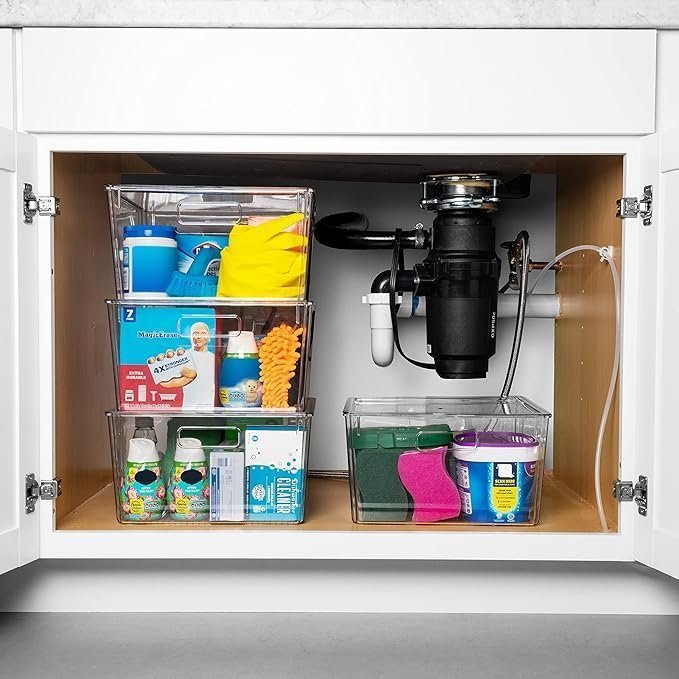 CLEARSPACE Plastic Storage Bins with Lids XL – Perfect Kitchen Organization or Pantry Storage – Fridge Organizer, Pantry Organization and Storage Bins, Cabinet Organizers - Image 5