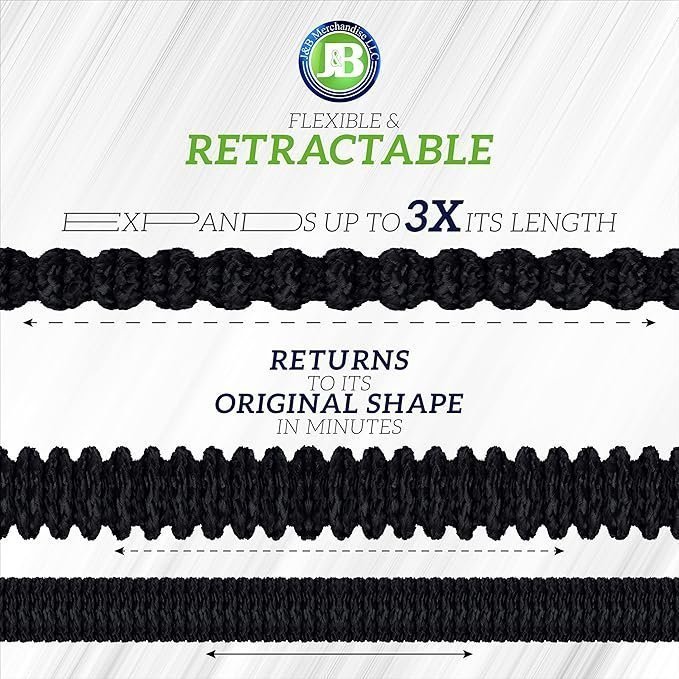 J&B XpandaHose 150ft Expandable Garden Hose – Ultra-Strong 3750D, 4-Layer Latex Core, Brass 3/4″ Connectors, 10-Pattern Nozzle & Storage Bag – Lightweight, Kink-Reducing, Leak-Resistant - Image 5
