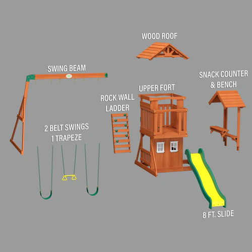 Backyard Discovery Tanglewood Cedar Wood Swing Set - Image 3