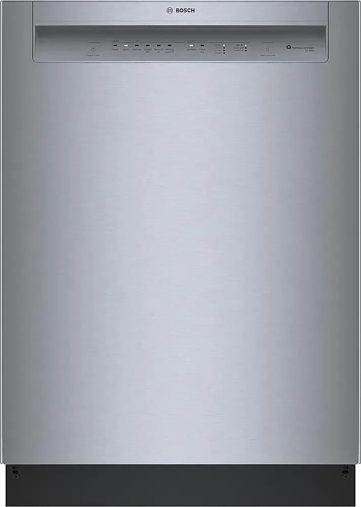Bosch – 100 Series 24″ Front Control Smarts Built-In Hybrid Tub Dishwashers with PureDry, 50 dBA – Stainless Steel