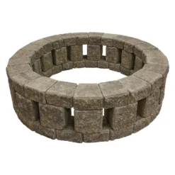 Stonehenge 58 in. x 16 in. Concrete Fire Pit Kit in Northwest Blends.