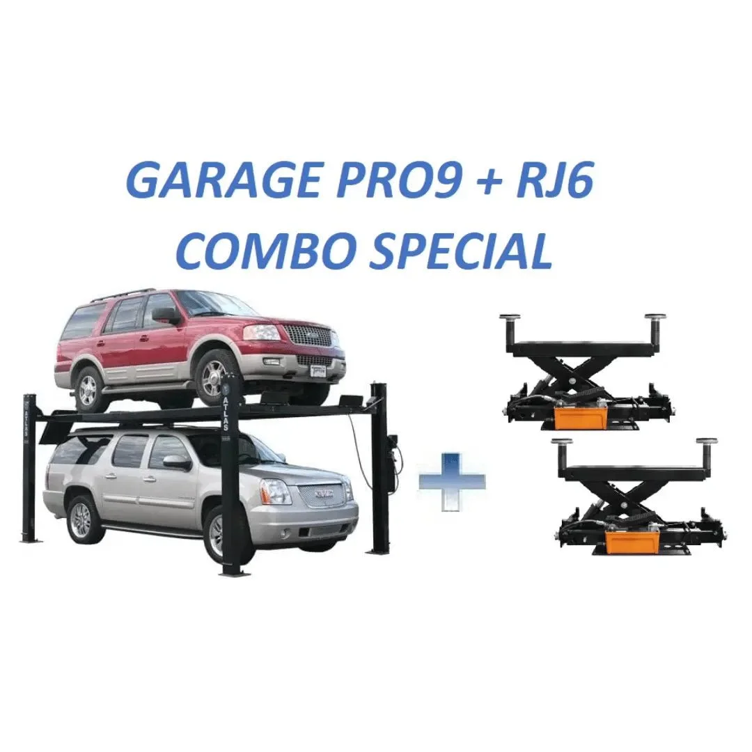Atlas Pro9000 4 Post Lifts with RJ6 Rolling Jacks - Image 4