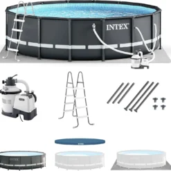 Intex Ultra XTR 14 ft. Round 42 in. Deep Soft Sided Above Ground Swimming Pools