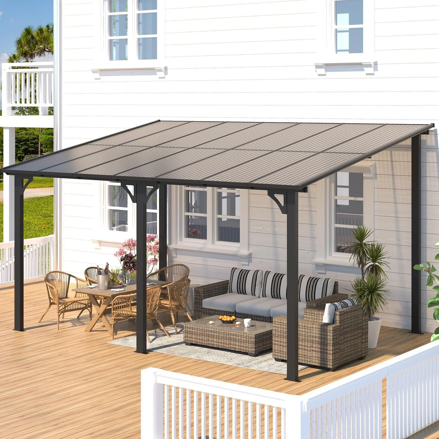 Aecojoy Aluminum Pergola with Canopys - Image 2