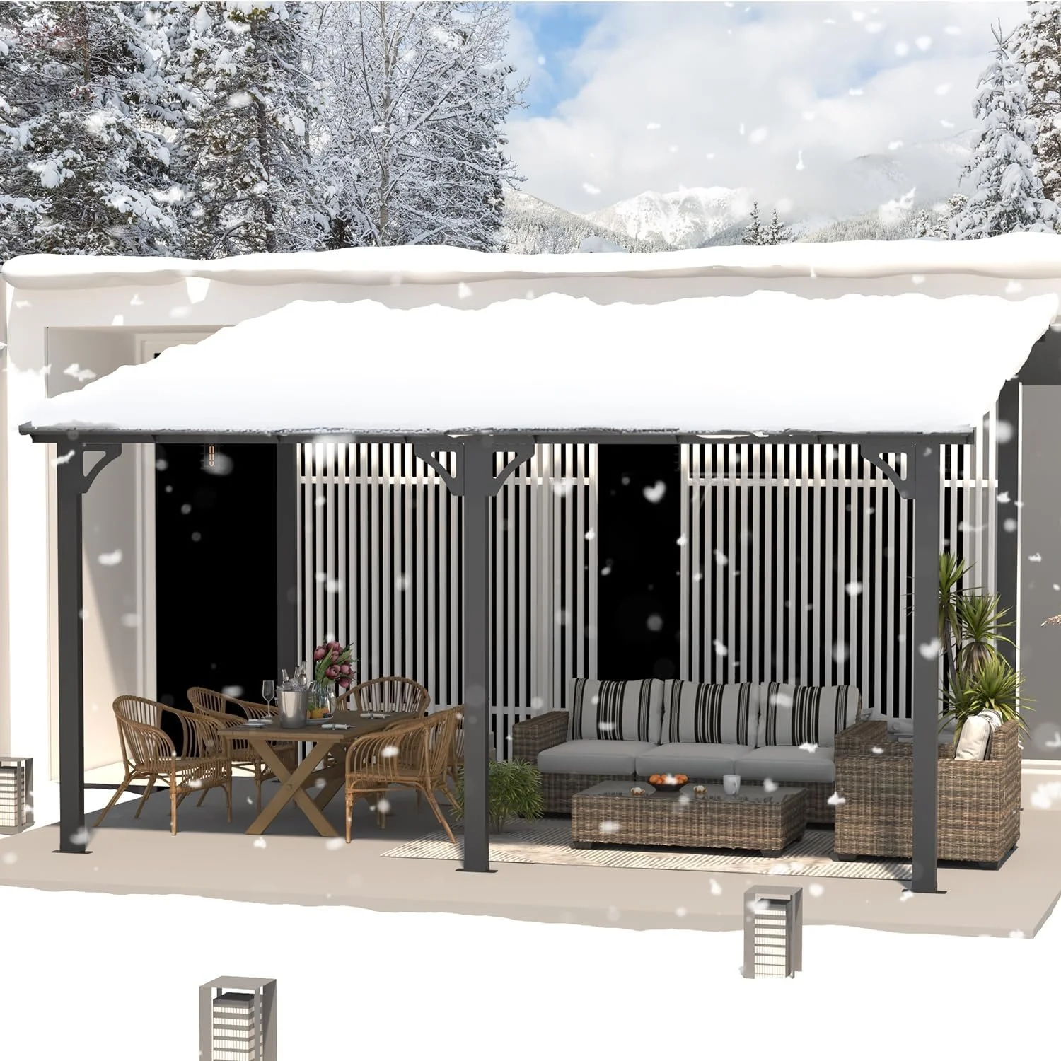 Aecojoy Aluminum Pergola with Canopys - Image 3