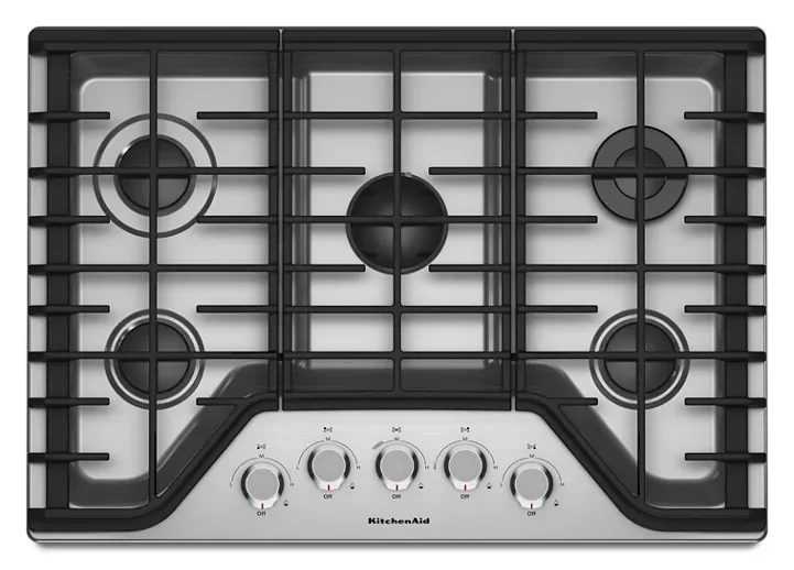 KitchenAid 30″ 5-Burner Gas Cooktops KCGS350ESS - Image 3