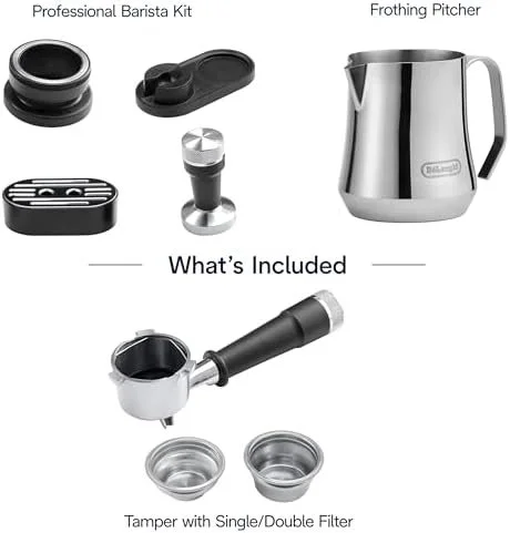 De’Longhi La Specialista Arte Evo Espresso Machine – Compact Cold Brew Coffee Maker with Grinder, Milk Steam Wand/Frother & Tamping Tools – Home Barista Kit for Lattes, Cappuccinos, Iced Coffees - Image 3