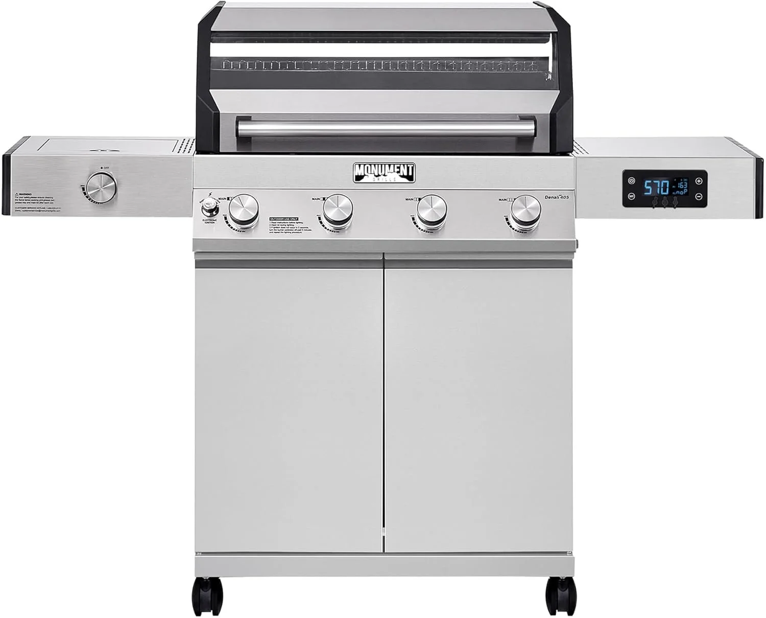 Monument Grills Eminence 405 |Tech Stainless Propane Gas Grills Eminence 405 & Cast Iron Cooking Plate - Image 4