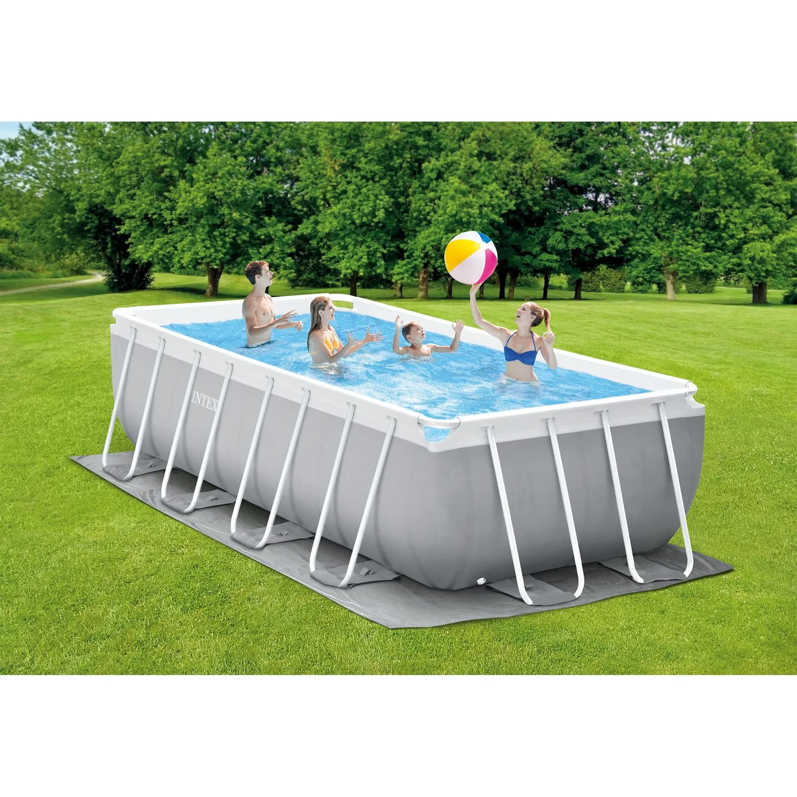Intex 16Ft X 8Ft X 42In Prism Frame Rectangular Pool Sets - Image 3